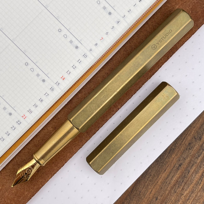 ystudio Classic Fountain Pen - Revolve Brass