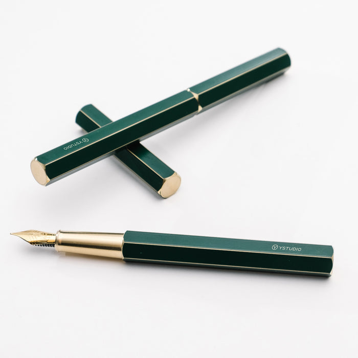 ystudio Classic Fountain Pen - Revolve Green