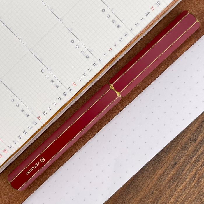 ystudio Classic Fountain Pen - Revolve Red