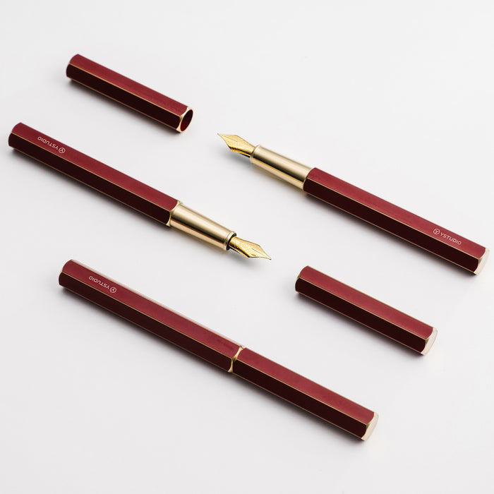 ystudio Classic Fountain Pen - Revolve Red