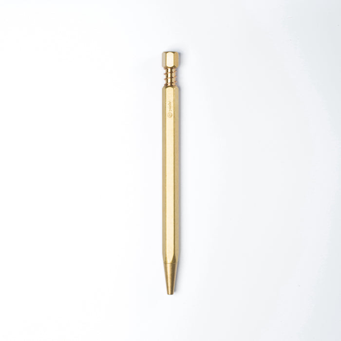 ystudio Classic Spring Ballpoint Pen - Brass | Atlas Stationers.