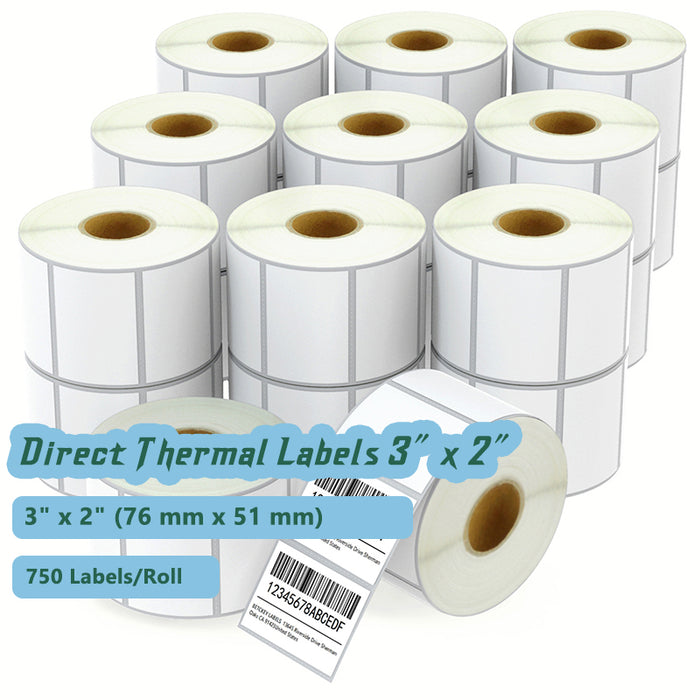 Zebra 3" x2" Labels - 20 Rolls